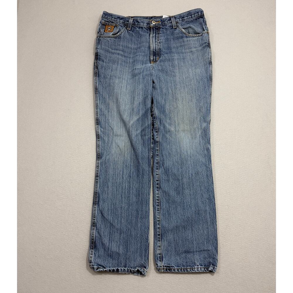 Cinch Bronze Label High Rise Slim Fit Tapered Leg Jeans Men's 38x32 Distressed